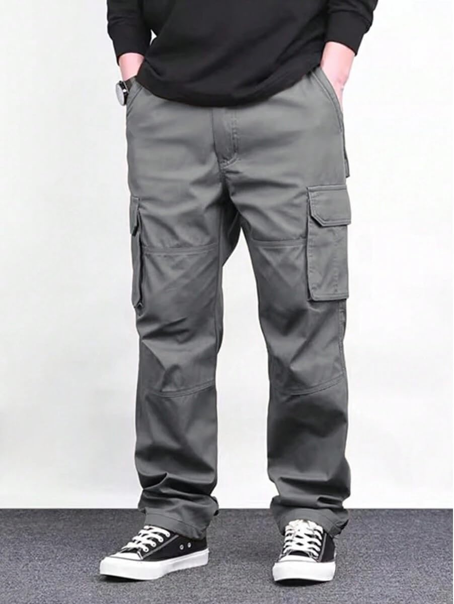 Lymio Cargo for Men | Cotton Cargo Pant | Drawstring Waist Pant (Also Available in Plus Sizes) (46-49)
